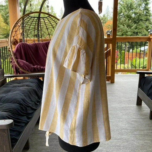 Tribal Jeans | Linen Blend Front Tie Top - Picture 5 of 10